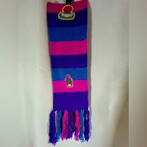 Vintage Barney multicolored scarf with fringe toddler size